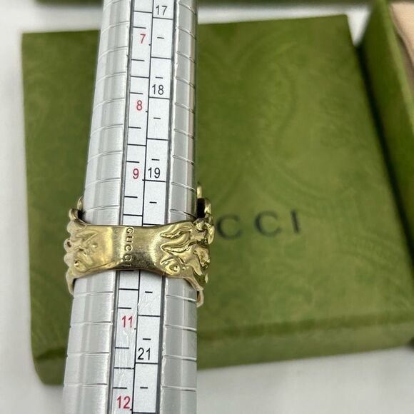 Men’s Gucci, Lionhead crystal motif ring size 10 made in Italy - Picture 8 of 9